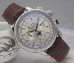Patek Philippe Fake Watches - Moonphase Grand Complication Siver Dial Leather Watch